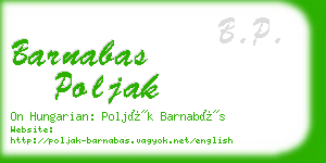 barnabas poljak business card